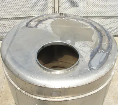 SPC6676  Tank 1000 gallon vertical tank, Stainless Steel, flat