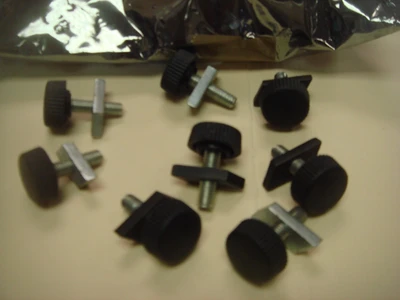 New Black Steel Thumb Screws w/Plastic Heads (QTY 8)