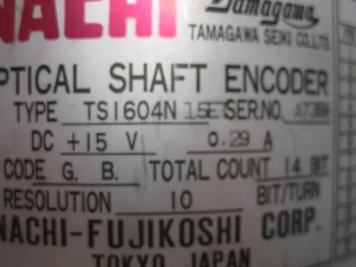 NEW NACHI TS1604N15E OPTICAL SHAFT ENCODER