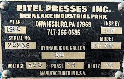 USED 1980 EITEL RP-60