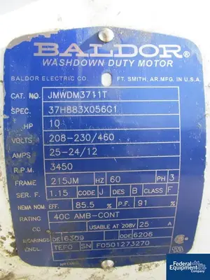 USED Waukesha Cherry-Burrell 2" x 1.5" Waukesha Cherry Burrell Centrifugal Pump, S/S, 10 HP
