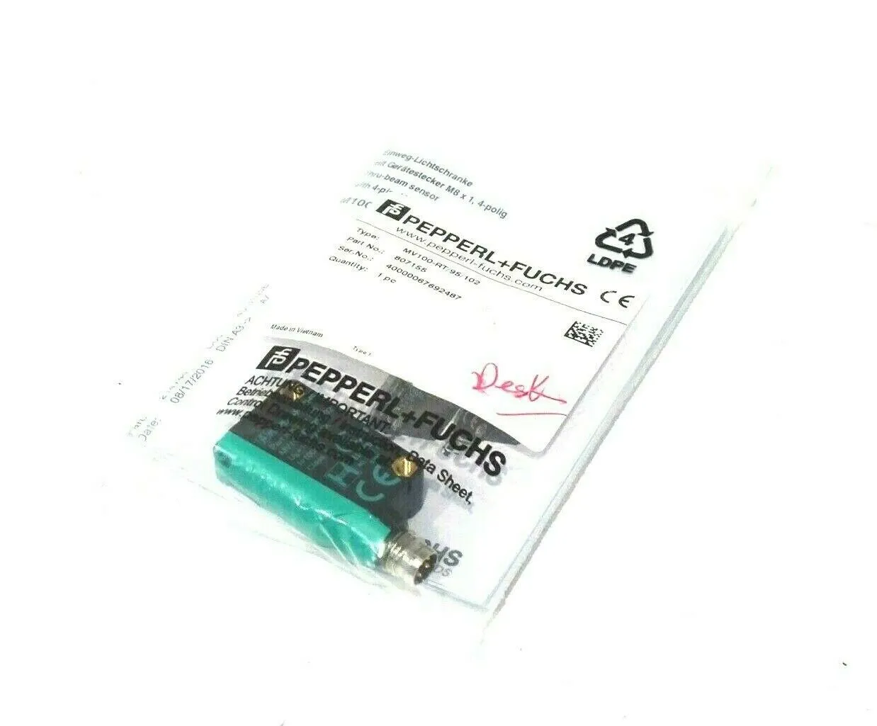 NEW PEPPERL & FUCHS MV100-RT / 95 / 102 SENSOR 807155 MV100RT95102