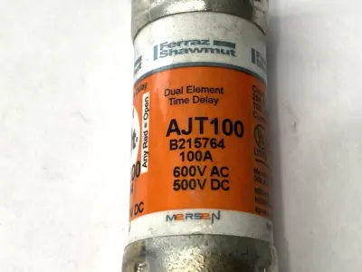 USED MERSEN DUAL-ELEMENT TIME-DELAY FUSE 600V 100A SHELFWARE