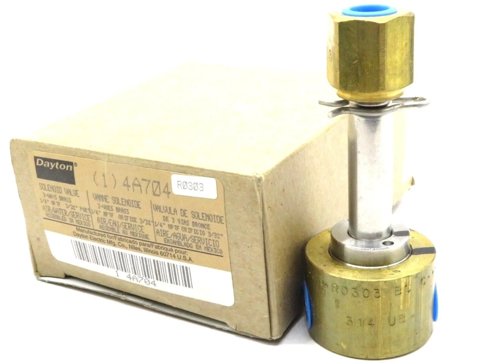 NEW GRAINGER DAYTON 4A704 SOLENOID VALVE