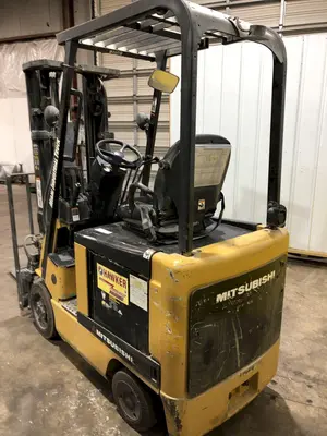 3500 LB MITSUBISHI MODEL FBC18N ELECTRIC FORKLIFT: STOCK 17435