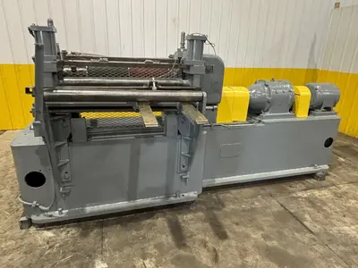 36”  YODER MODEL #M3 POWERED SLITTING HEAD w/ POWERED FEED & HOLD DOWN ROLLS : STOCK #22953