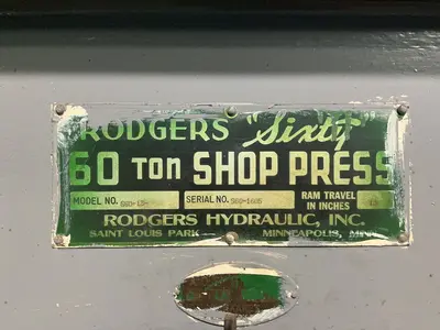 Used RODGERS HYDRAULICS S6013 H-Frame Presses Ohio US | HGR 24 #1425338