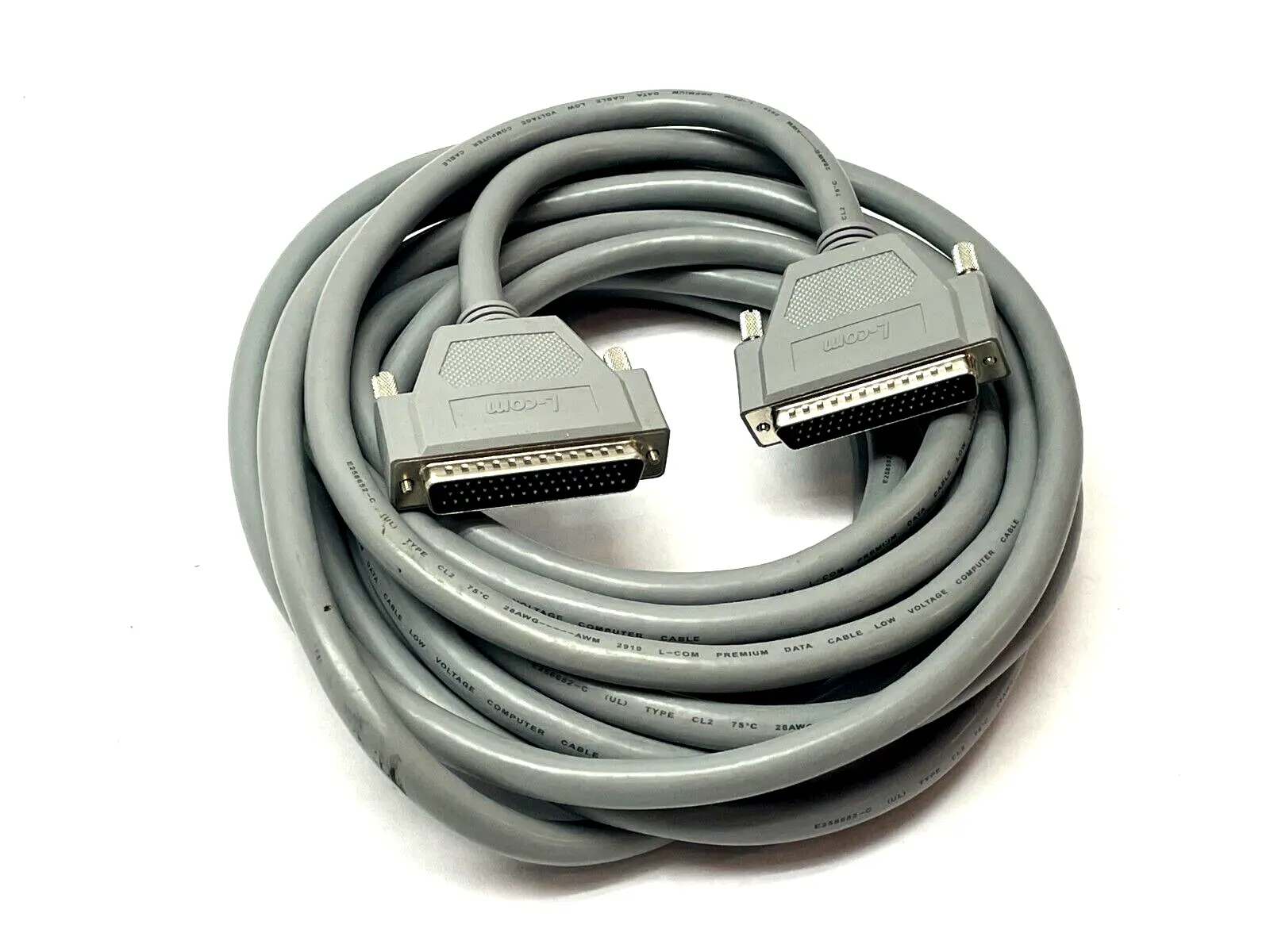 Used L-COM DELUXE MOLDED D-SUB CABLE Cable & Wire | Maverick Industrial Sales #1120129