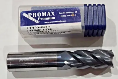 PROMAX Carbide Square End Mill 4FL 3/4" X 3/4" X 1-5/8" X 4" 111-04814