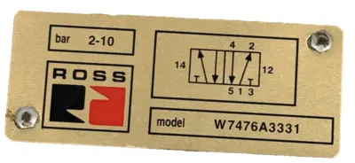 USED ROSS CONTROLS W7476A3331