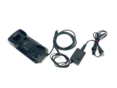 USED KEYENCE RUGGED INDUSTRIAL HANDHELD CODE READER, WIRELESS MODELS CRADLE
