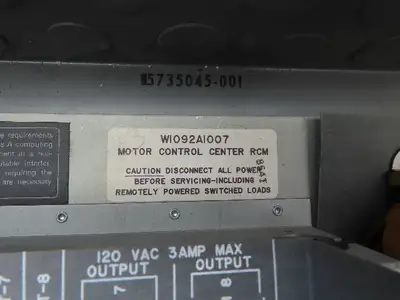 Honeywell W1092A1007 Motor Control Center RCM 120V