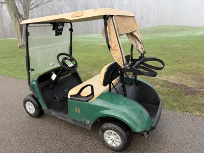 (1) 2019 E-Z-Go EFI golf cart with a Kawasaki gas engine, model 657061G01, includes canopy, fold-dow...