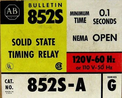 NEW ALLEN BRADLEY 852S-A TIMING RELAY 852SA