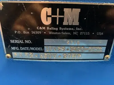 Used C&M 3430-0E56 Balers Pennsylvania US | Global Equipment International, LLC #186347