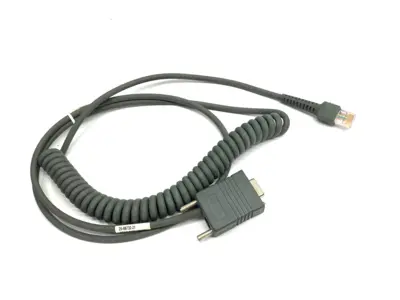 USED SYMBOL BARCODE SCANNER SPRIAL CORD CABLE ASSEMBLY