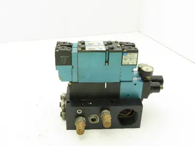 MAC 92B-BAB-CJA-DM-DJAP-1DG  2-Station Solenoid Valve Manifold 120V 92 Series
