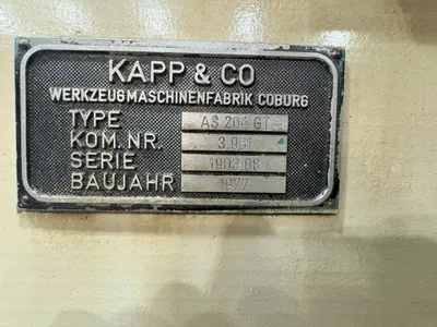 KAPP AS 204 GT Hob Grinders | International Used Machinery / Syracuse Machine Tools Inc. (5)