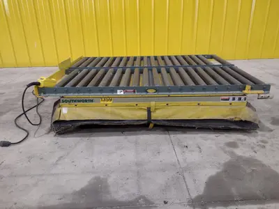 3500 LB X 60" X 48" SOUTHWORTH MODEL #LS4-36 HYDRAULIC SCISSOR LIFT TABLE, 110V SINGLE PHASE: STOCK #20928