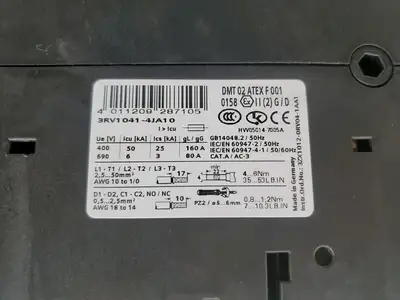 USED Siemens 3RV1041-4JA10 Motor Starter Protector, 63A