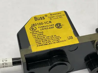 J60100-1CR | Cooper Bussmann  Fuse Holder 1-Pole Class J 100A 600V - Used