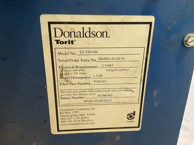 Used DONALDSON EZ TRUNK Dust Collectors Ohio US | HGR 24 #1287379