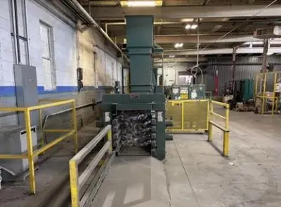 SELCO MODEL HLO-128A50T HORIZONTAL AUTOTIE BALER WITH CONVEYOR 50HP 8" CYLINDER
