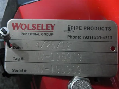 Wolseley Pipe Products NV-195909 2" Actuated Valve Assembly New