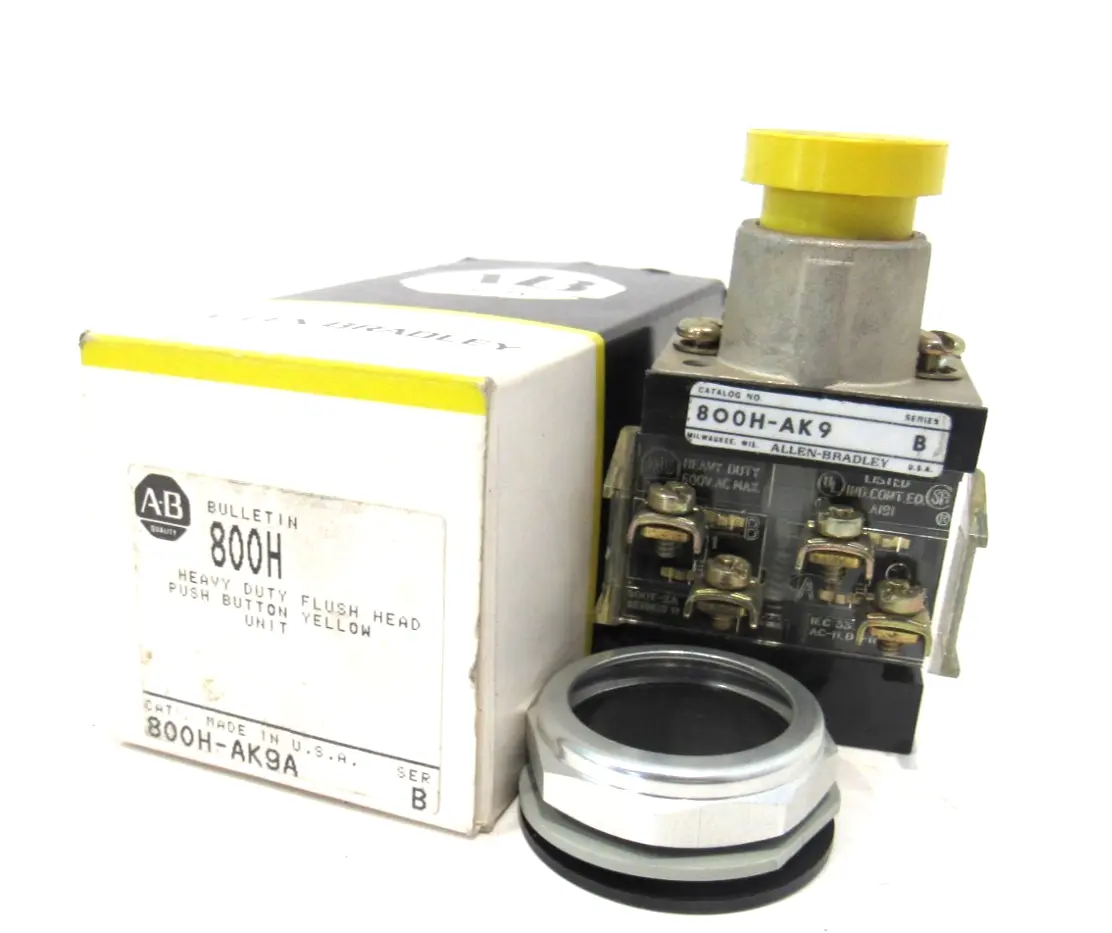 ALLEN BRADLEY 800H-AK9A PUSHBUTTON SER.B 800HAK9A NEW SURPLUS