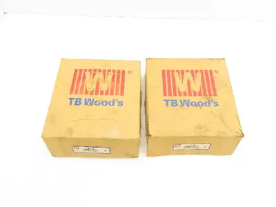 TB Woods 8S 2 3/8 Sure-Flex Flange Coupling 2-3/8" Keyed Bore Lot of 2