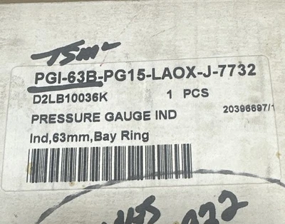 NEW Swagelok PGI-63B-PG15-LAOX-J-7732