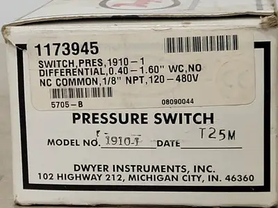 NEW DWYER INSTRUMENTS 1910-1