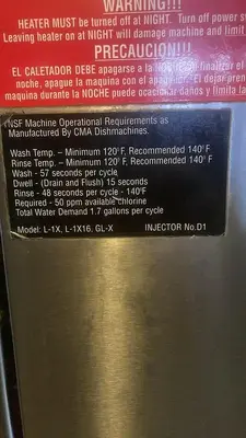 USED CMA DISH MACHINES L-1X16