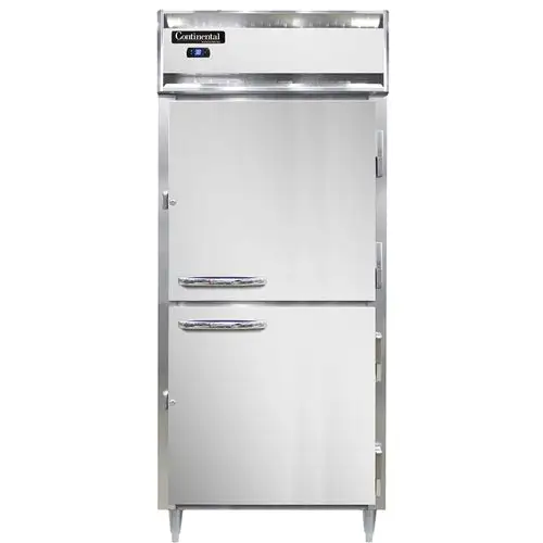 Continental D1RXSNSSHD 36 1/4" One Section Reach In Refrigerator, (2) Right Hinge Solid Doors, Top Compressor, 115v