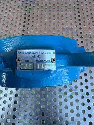 USED AXEL LARSSON AL77 230-SR ACTUATOR W/ AXEL LARSSON AL 42 DN 065 BUTTERFLY VALVE