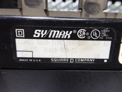 Square D 8030 RRK-200 SY/MAX 9 Slot Rack Chassis Series E2 ADP100 Used