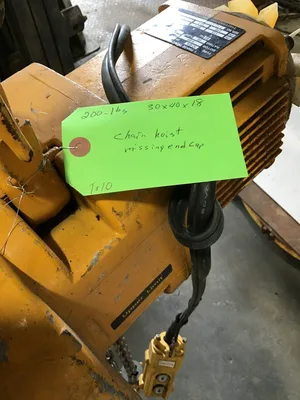 1 Ton Harrington Chain Hoist IC-BN 60Hz 0.85 Motor (missing end cap)
