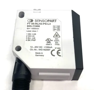 New | in-Stock Sensopart Laser Photoelectric Diffuse Sensor, Class 1, Background Suppress. Photoelectric Sensors Michigan US | Maverick Industrial Sales #1419221