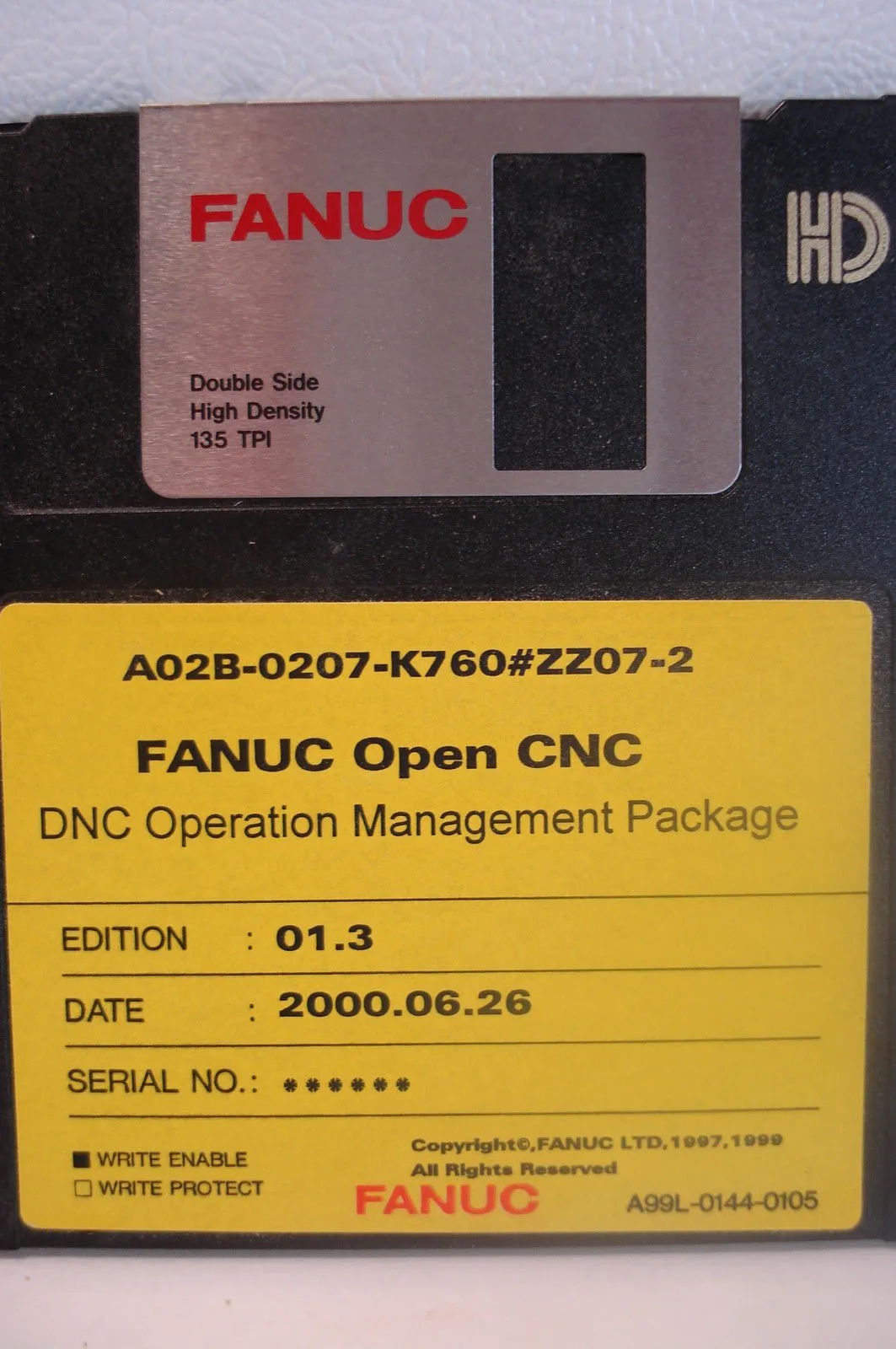 USED FANUC OPEN CNC A02B-0207-K760#ZZ07-2 FLOPPY DISK