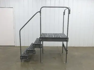 EGA CW7-36-4-3 Custom Work Platform 3 Step 36" High 33x36" Deck Side Access OSHA