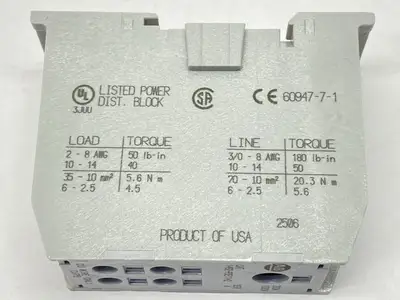 1492-PDE1142 | Allen Bradley  Ser A Power Distribution Block 200A 1000V - New Other