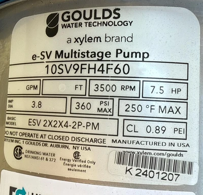 Goulds 10SV9FH4F60 Other Pumps | Fram Fram LLC (16)