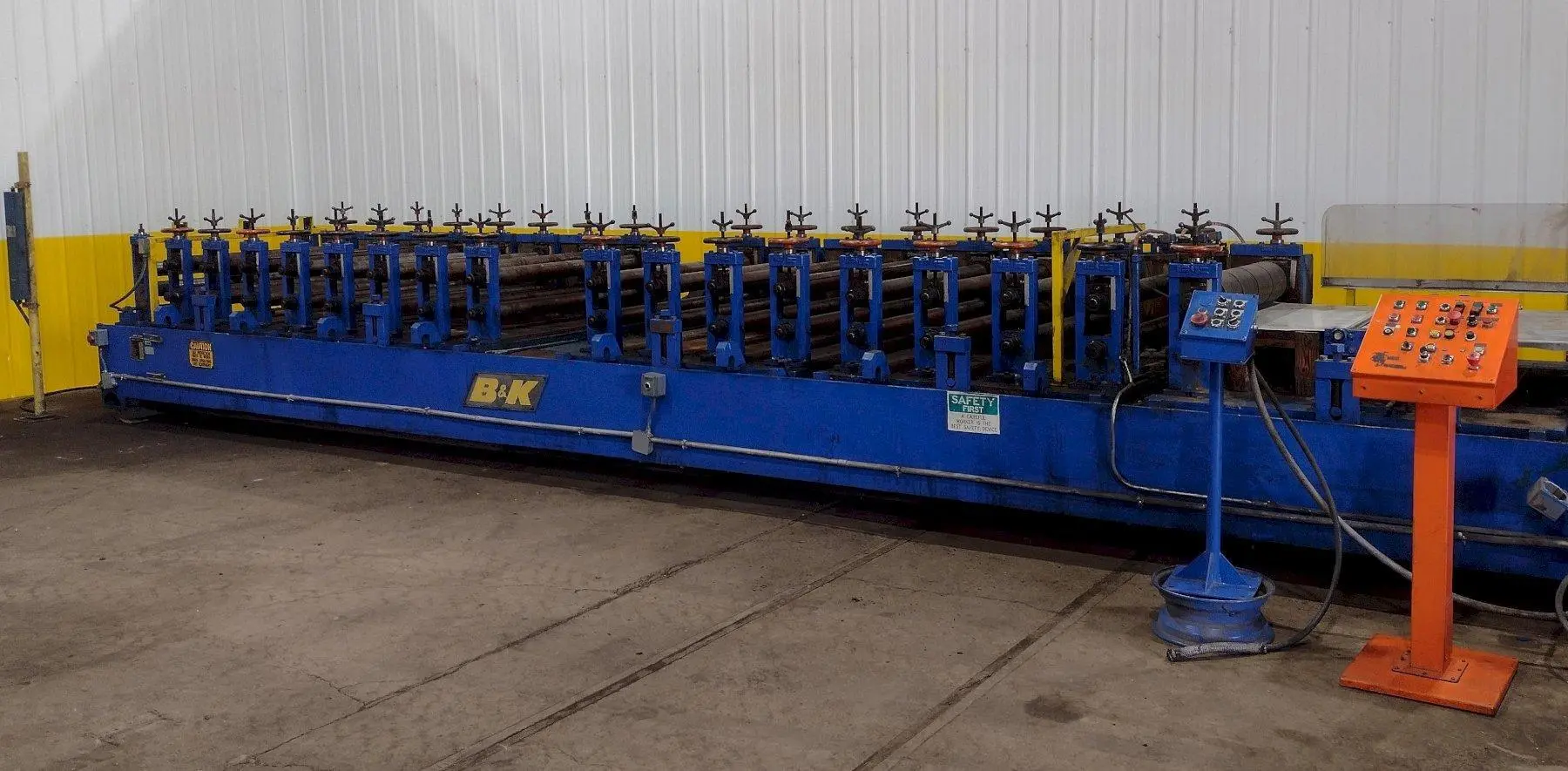 17 STAND X 4" X 48" B&K MODEL #2B-35 RAFTED ROLLFORMER: STOCK #18127