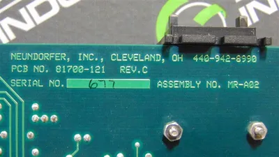 Neundorfer 81700-121 Control Board MR-A02 Rev. C Used
