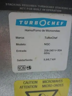 USED TURBO CHEF NGCD6