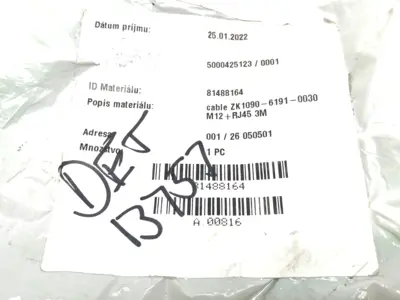 NEW BECKHOFF ETHERCAT DOUBLE ENDED CABLE PUR AWG22
