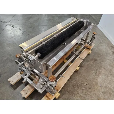 Used 1/2HP Motorized Sanitary Conveyor Belt Washing System - 54"W
