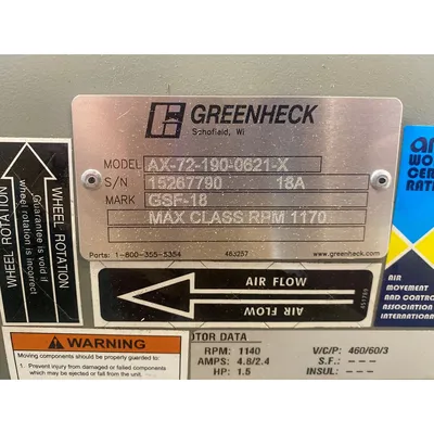 NEW GREENHECK AX-72-190-0621-X GSF-17
