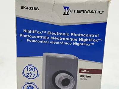 USED INTERMATIC NIGHTFOX PREMIUM BUTTON MOUNT ELECTRONIC PHOTOCONTROL 120V