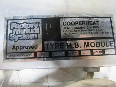 Cooperheat 0G200 Type HB Hopper Heating Module 12" X 18" 240V 250W